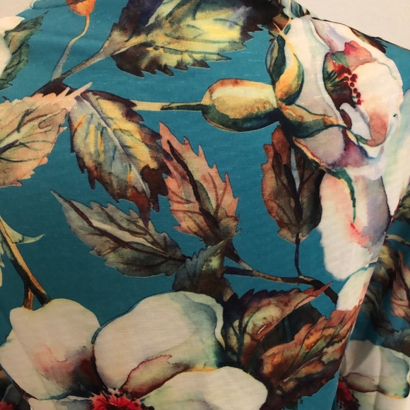 Summer floral wrap dress L - Picture 4 of 8